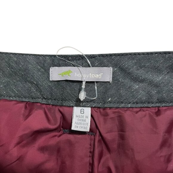 Toad & Co skirt women's 6 gray quilted cotton poly blend pockets - Picture 2 of 8